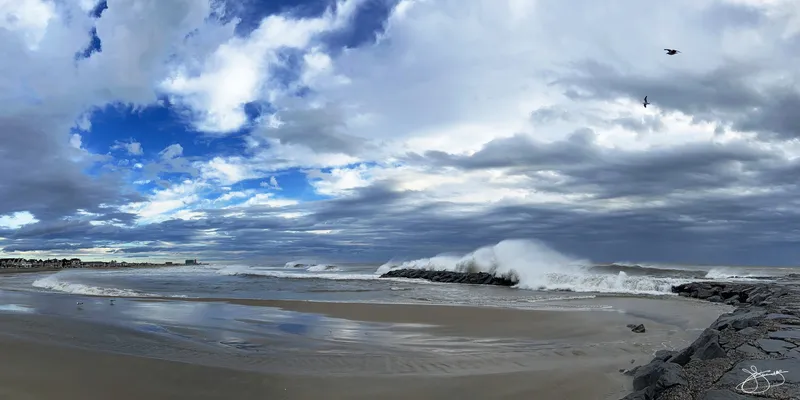 Avon's L Jetty's Crashing Waves