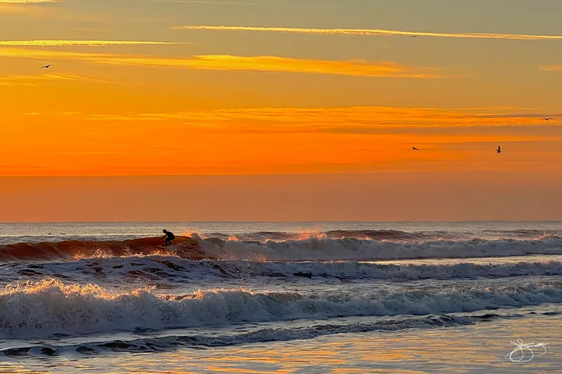 Surfing in the Morning Glow