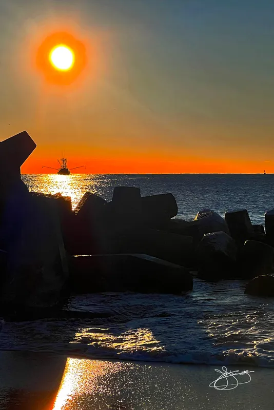 Fishing Boat Basks in the Sunrise