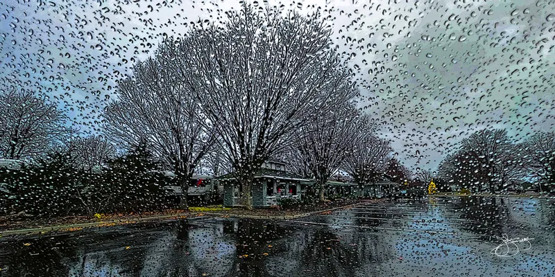 Rainy Morning at the Sea Girt Train Station