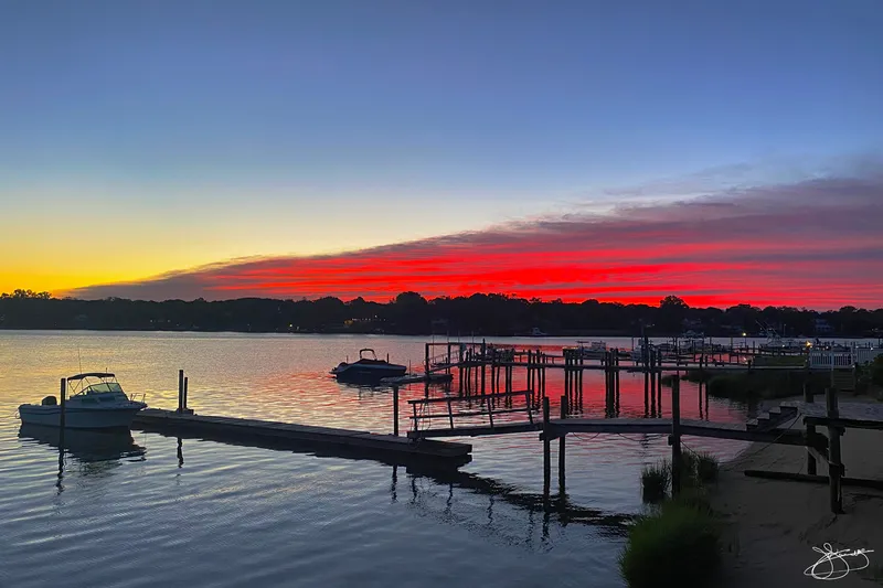 Red Sky Morning on the Manasquan River