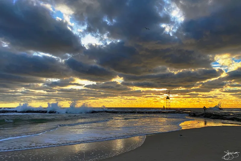 Fishing Boat in the Golden Glow of Sunrise