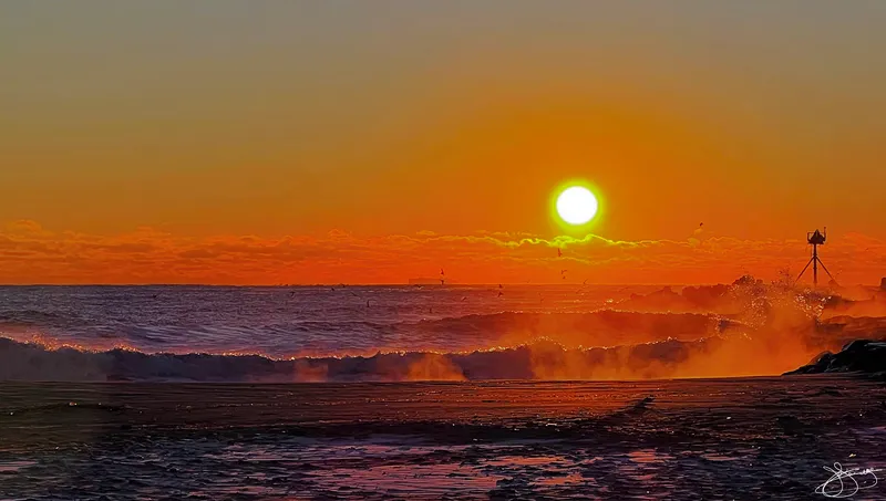 Stormy Red Glowing Morning