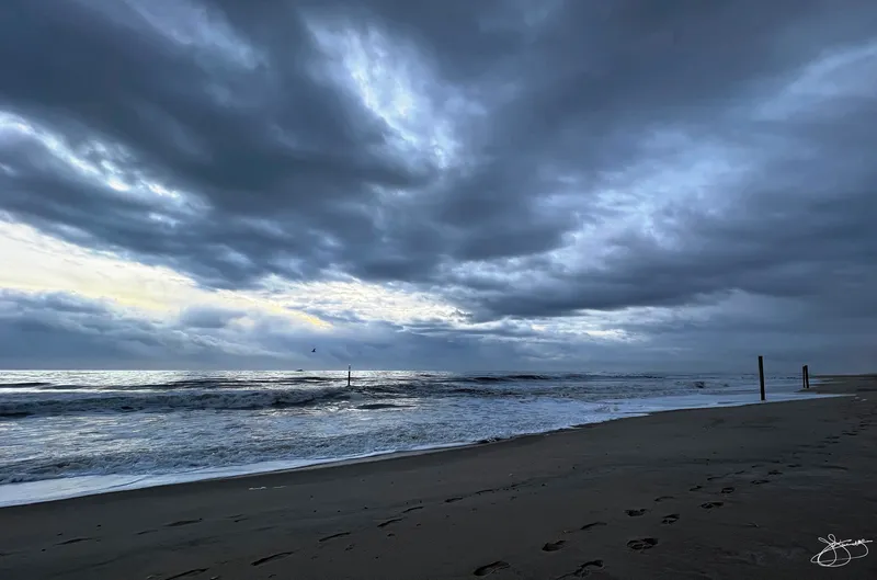 Low Morning Storm Clouds Over Belmar