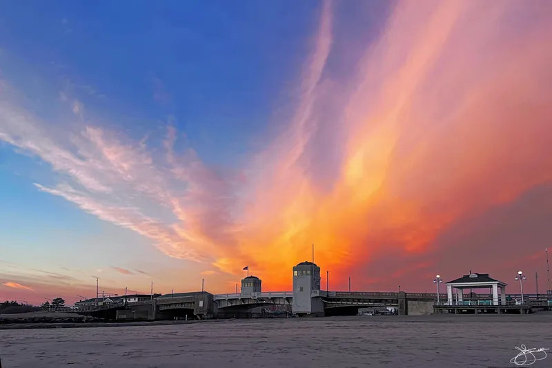 Sky Lit Fire at the Shark River inlet