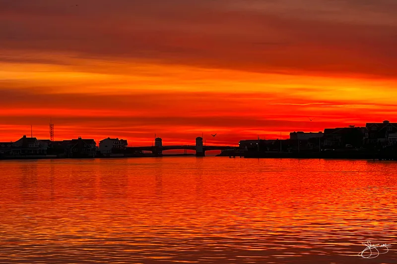 Shark Rivers Winter Red Dawn