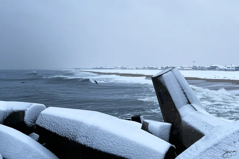 Winter Surfing in the Snow