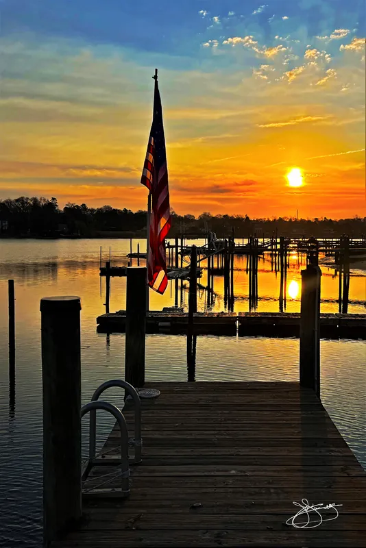 Morning Sun on the River Dock