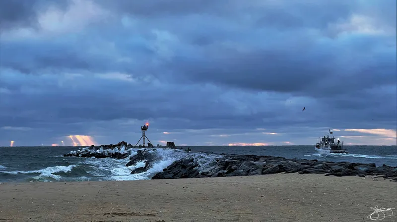 An Icy Winter Morning at the Manasquan inlet